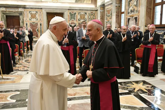 Papa Francesco riceve i partecipanti all’Incontro promosso dal Pontificio Consiglio per la Promozione della Nuova Evangelizzazione su “Catechesi e Cat |  | Vatican Media 