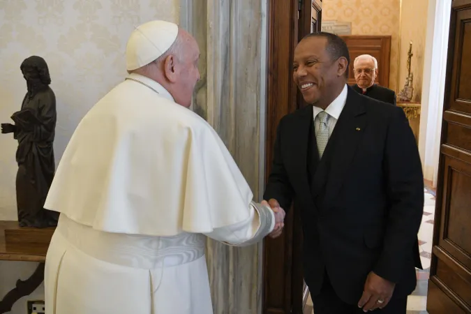 Papa Francesco e Patrice Émery Trovoada | Papa Francesco e Patrice Émery Trovoada, Primo Ministro di São Tomé e Principe | Vatican Media / ACI Group