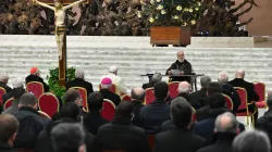 Il Cardinale Cantalamessa durante l'ultima predica di Avvento del 2020, Aula Paolo VI, 18 dicembre 2020 / Vatican Media / ACI Group