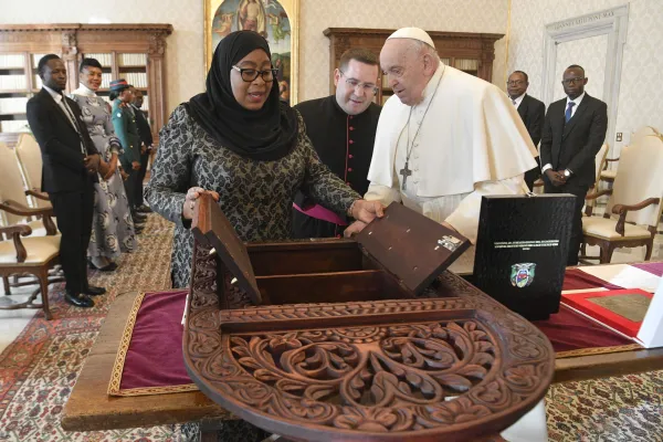 Il Papa e la Presidente della Tanzania - Vatican Media