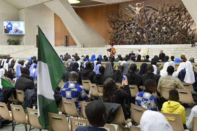 Papa Francesco, comunità nigeriana | Papa Francesco riceve la comunità nigeriana a Roma, Aula Paolo VI, 25 marzo 2024 | Vatican Media / ACI Group