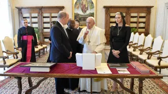 Papa Francesco incontra i reali del Principato di Monaco