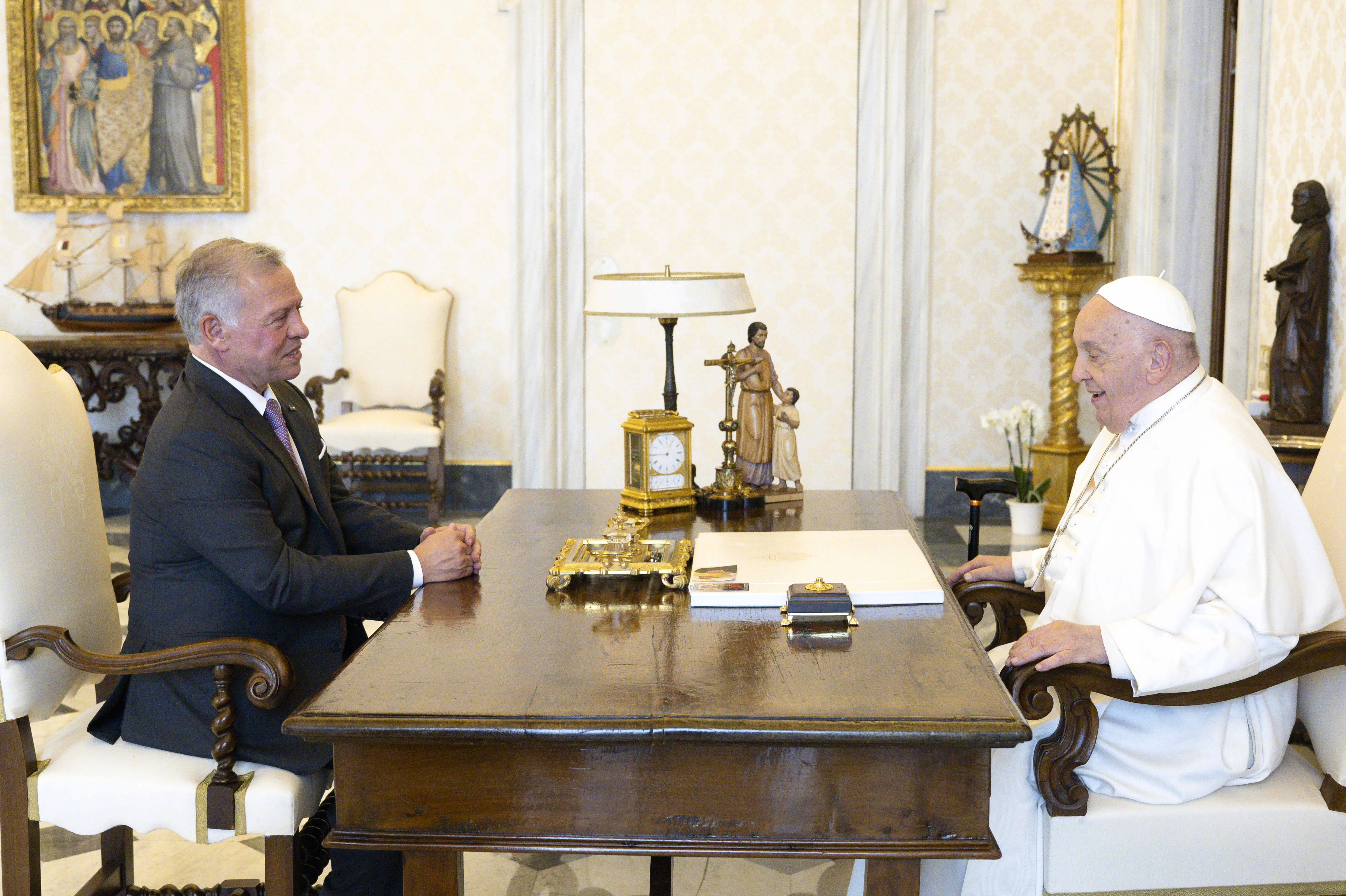 Il Papa incontra il Re di Giordania