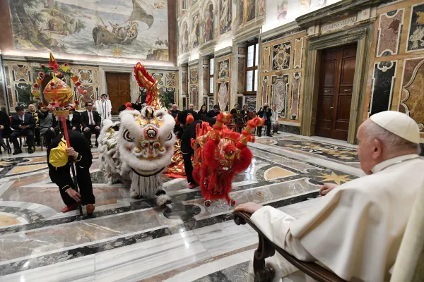 Papa Francesco incontra la delegazione della Federazione Nazionale Italia - Cina, Palazzo Apostolico Vaticano, 2 febbraio 2024 / Vatican Media / ACI Group