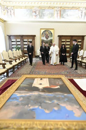 Papa Francesco, Bajram Begaj | Papa Francesco e il presidente albanese Begaj, Palazzo Apostolico Vaticano, 6 maggio 2024 | Vatican Media / ACI Group