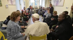 Papa Francesco durante la visita a CasAmica Onlus, a Trigoria, periferia Sud di Roma, 7 dicembre 2018 / Vatican Media / ACI Group