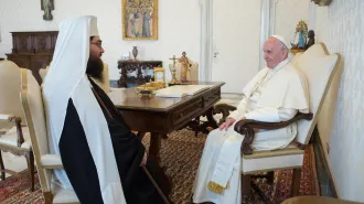 Papa Francesco e il Metropolita Rastislav alla scuola di Cirillo e Metodio