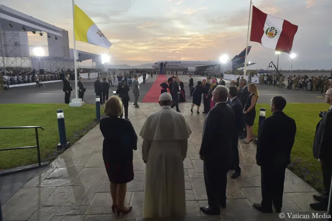 Papa Francesco in Perù | Cerimonia di Congedo di Papa Francesco dal Perù, aeroporto di Lima, 21 gennaio 2018 | Vatican Media / ACI Group