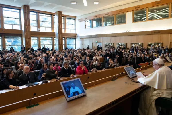 Papa Francesco incontra i dipendenti dell'IFAD, Roma, 14 febbraio 2019 / Vatican Media / ACI Group
