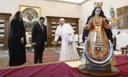 Papa Francesco e il presidente di Ecuador Daniel Noboa, Palazzo Apostolico Vaticano, 13 maggio 2024 / Vatican Media / ACI Group