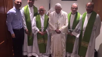 La Messa con Benedetto XVI per il 70° di sacerdozio di Padre Gioele