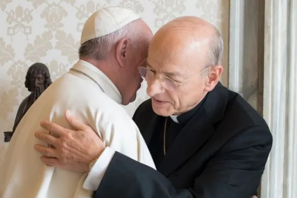 Monsignor Ocariz con Papa Francesco / Opus Dei