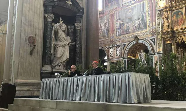 Cardinale de Donatis, san Giovanni in Laterano | Il Cardinale de Donatis durante un incontro nella Basilica di San Giovanni in Laterano | Diocesi di Roma