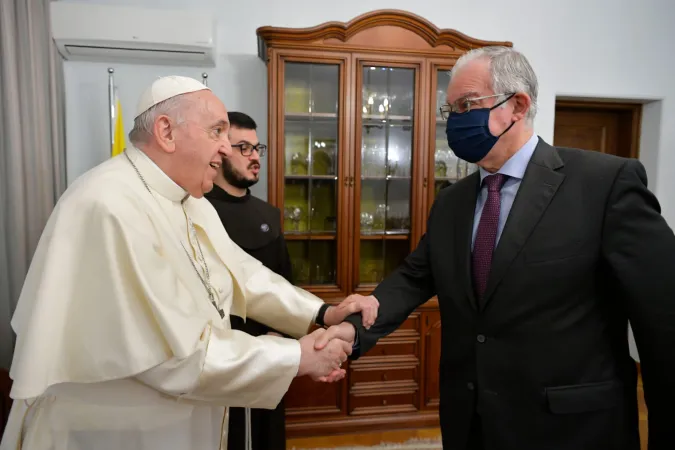 Il Papa con il Presidente del Parlamento Greco |  | Vatican Media / ACI Group