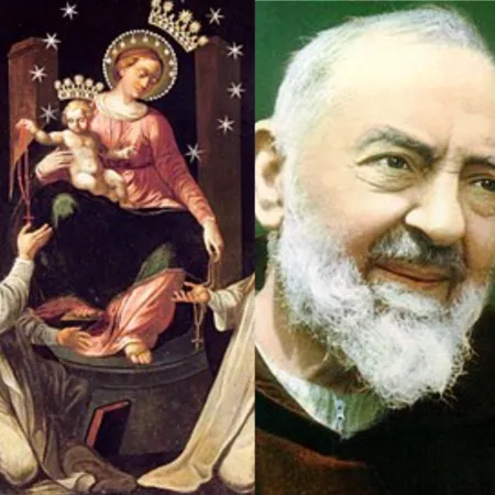 La Madonna di Pompei e Padre Pio |  | Collage da foto wipedia, VG