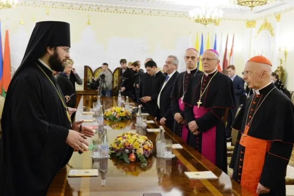 Il Cardinale Bagnasco con la delegazione CEI a Mosca / mospat.ru