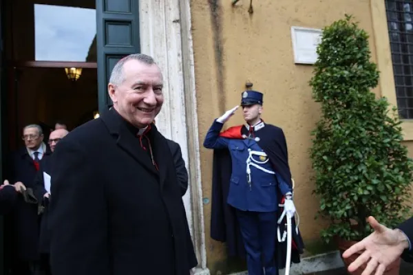 Cardinal Pietro Parolin, North American College, Roma, 31 gennaio 2015 / Bohumil Petrik / ACI Group 