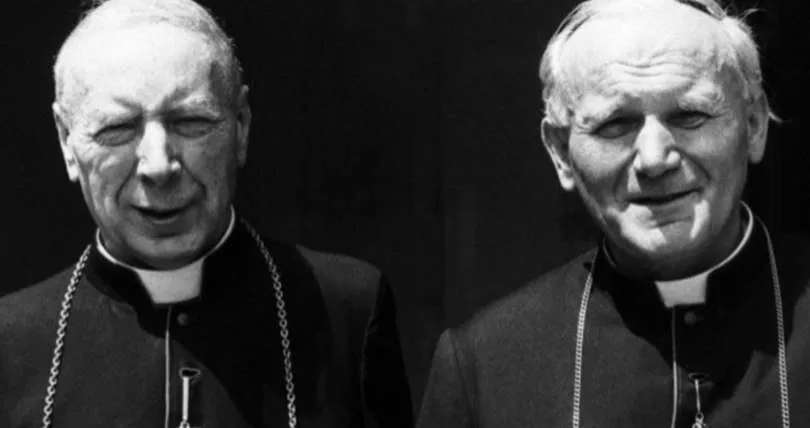 Cardinali Wyszynski e Wojtyla | Il Cardinale Wyszynski (a sinistra) e il Cardinale Wojtyla, che sarà eletto Papa Giovanni Paolo II | Istituto del Primate Card. Stephan Wyszyński


