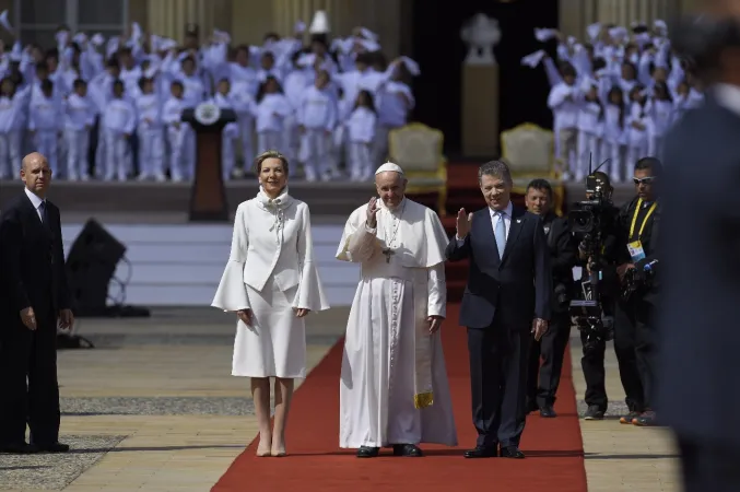 Il Papa e il presidente Santos |  | Presidenza della Repubblica della Colombia 