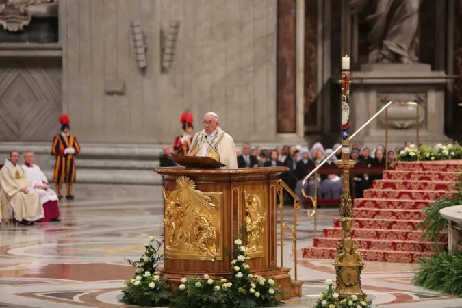 Il Papa alla celebrazione dei vespri della Divina Misericordia | Il Papa alla celebrazione dei vespri della Divina Misericordia | Elise Harris/CNA