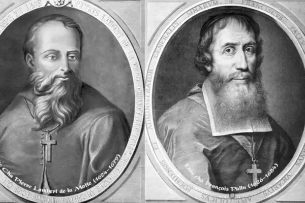Immagini d'epoca dei vescovi missionari Pallu e de la Motte / UCA / pd