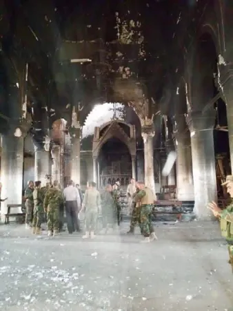 Le immagini di una delle chiese colpite dalla guerra nella piana di Ninive | dal gruppo facebook 