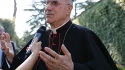 Cardinal Tarcisio Bertone, agosto 2014, Giardini Vaticani / Catholic News Agency