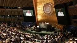L'assemblea generale delle Nazioni Unite durante il discorso di Papa Francesco / Alan Holdren / CNA