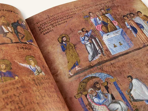 Una pagina del Codex Purpureus Rossanensis |  | Michele Abastante/ Wikipedia