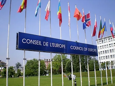 Consiglio d'Europa | L'insegna del Consiglio d'Europa a Strasburgo | Andrea Gagliarducci / ACI Stampa 