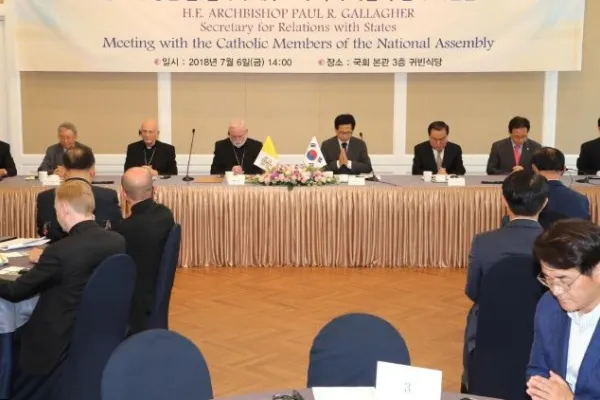 L'incontro dell'arcivescovo Gallagher con i parlamentari cattolici di Corea del Sud, Seoul / Vatican News 