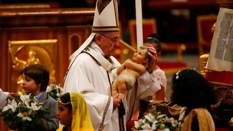 Papa Francesco durante una Messa del Natale | Papa Francesco durante una celebrazione del Natale | Vatican Media / ACI Group 