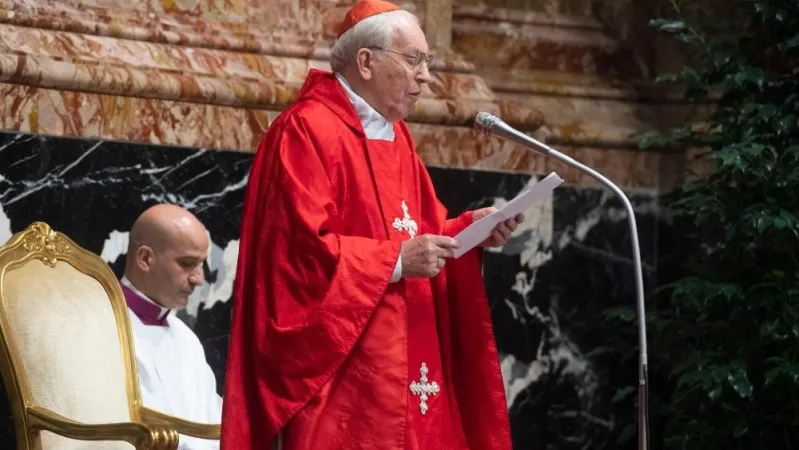 Il Cardinale Giovanni Battista Re legge l'omelia  |  | Vatican Media / ACI Group