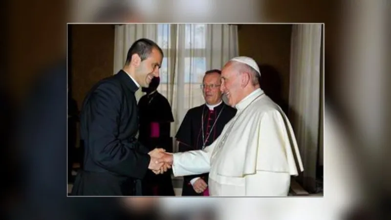 Don Fabio Salerno con Papa Francesco |  | Vatican News