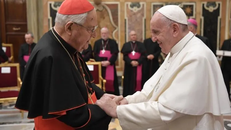 Papa Francesco e il cardinale Sodano  |  | Vatican Media 