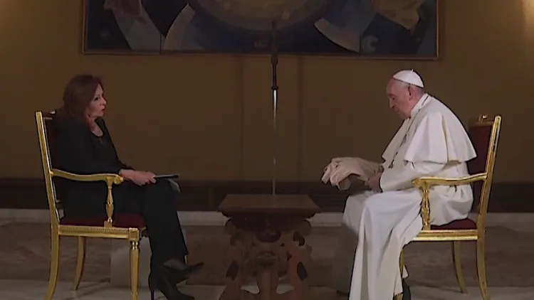 Una immagine della intervista di Televisa |  | Vatican Media 