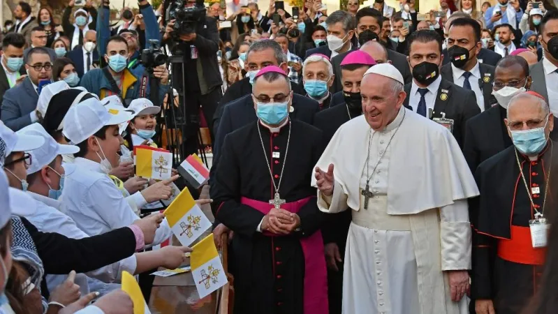 Un momento del viaggio di Papa Francesco in Iraq | Vatican News