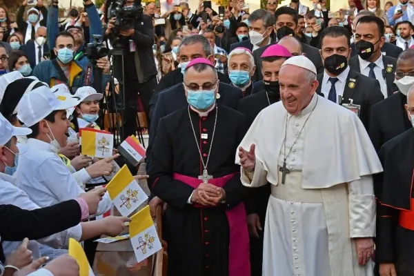 Un momento del viaggio di Papa Francesco in Iraq / Vatican News