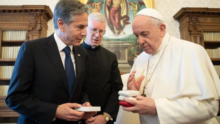 Papa Francesco e  il Segretario di Stato degli Stati Uniti d’America Antony Blinken |  | Vatican Media 