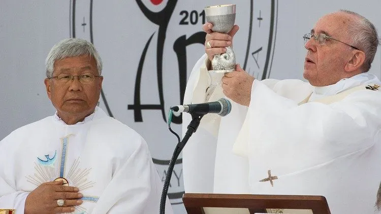 Papa Francesco, You | Papa Francesco e il cardinale coreano You durante una celebrazione | Vatican Media