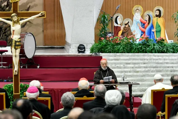 Il Cardinale Cantalamessa durante la predica di Avvento / Vatican Media / ACI Group