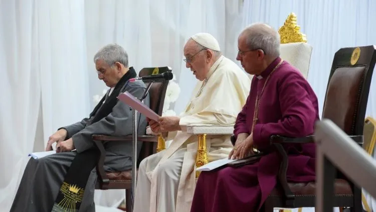 Papa Fracesco, Arcivescovo Welby | Papa Francesco e l'arcivescovo Welby durante il viaggio in Sud Sudan | Vatican Media
