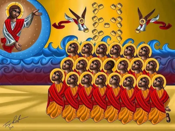 Martiri copti | L'icona che ricorda i 21 martiri copti uccisi in Libia nel 2015 | christianunity.va