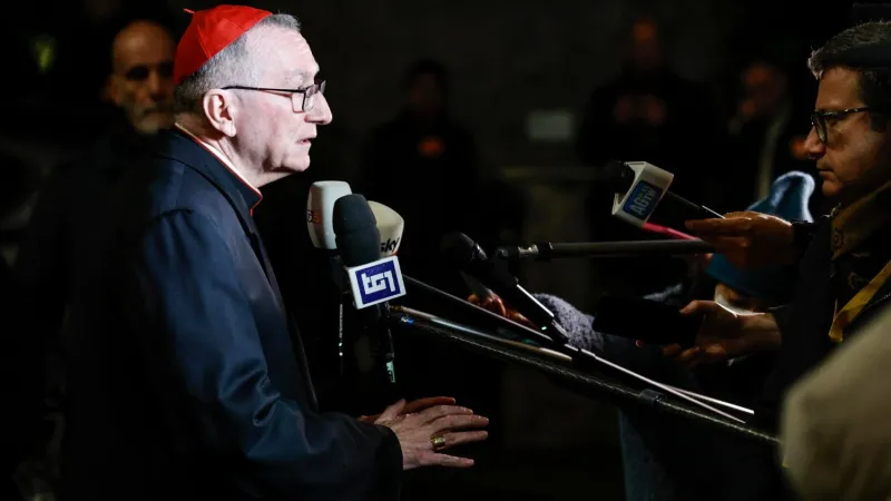 Cardinale Parolin | Il cardinale Parolin con i giornalisti, 13 febbraio 2024 | Vatican News