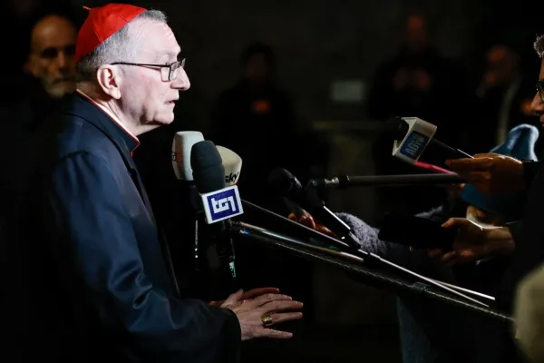 Il cardinale Parolin con i giornalisti, 13 febbraio 2024 / Vatican News