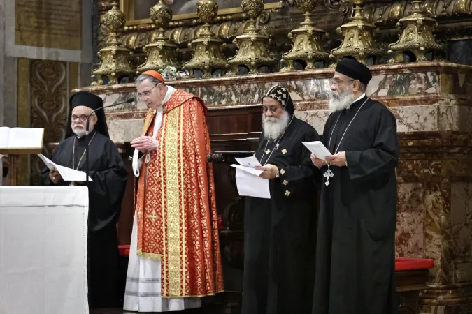 Cardinale Koch | Il cardinale Koch presiede la preghiera ecumenica per la prima commemorazione dei Martiri copti, Cappella del Coro, Basilica di San Pietro, 15 febbraio 2024 | DPUC