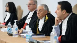Il presidente del Tribunale Vaticano Giuseppe Pignatone durante il processo sulla gestione dei fondi della Segreteria di Stato / Vatican Media