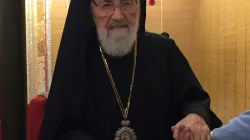 L'arcivescovo Hilarion Capucci al convegno "Damasco: prisma di Speranze" del Pontificio Istituto Orientale / Angela Ambrogetti / ACI Stampa 