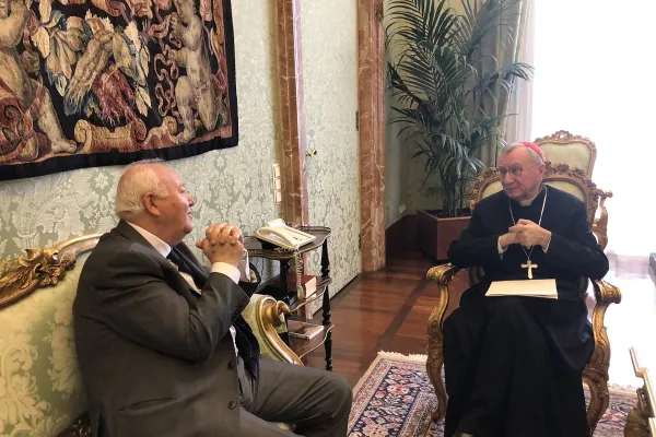 Il Cardinale Parolin con l'alto rappresentante UNAOC Miguel Moratinos / Twitter @UNAOC