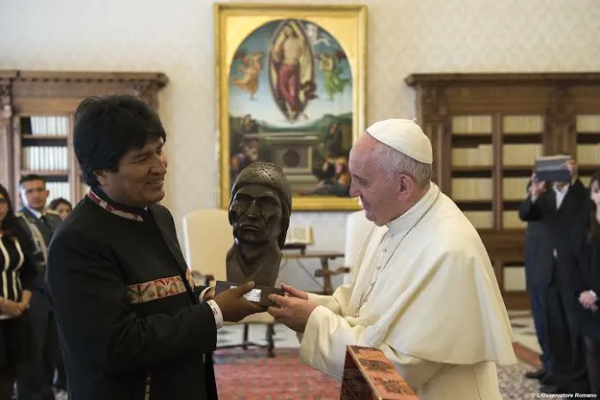 Il Papa e il presidente Morales |  | Osservatore Romano